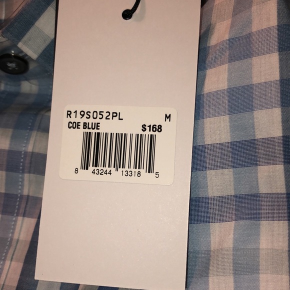 🔥 SALE! $40 for retail $168! NWT Zachary Prell Blue Plaid L/S Shirt - Picture 3 of 9